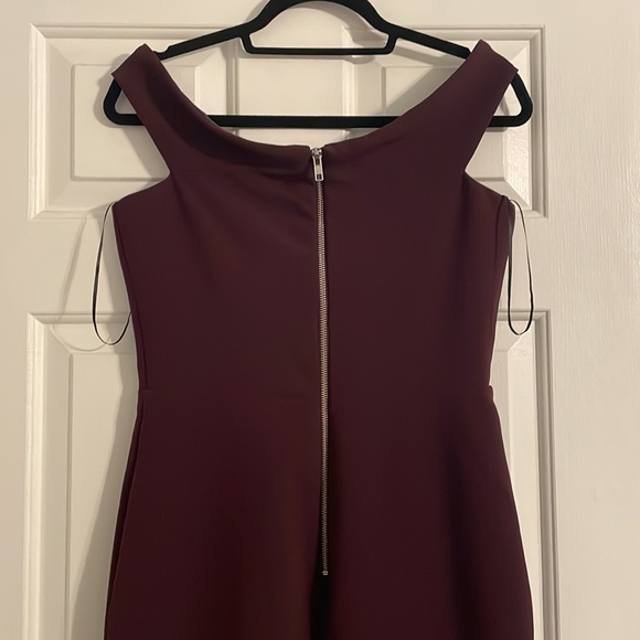 NWT Parker Dark Purple Off the Shoulder Cocktail Dress - Picture 6 of 6